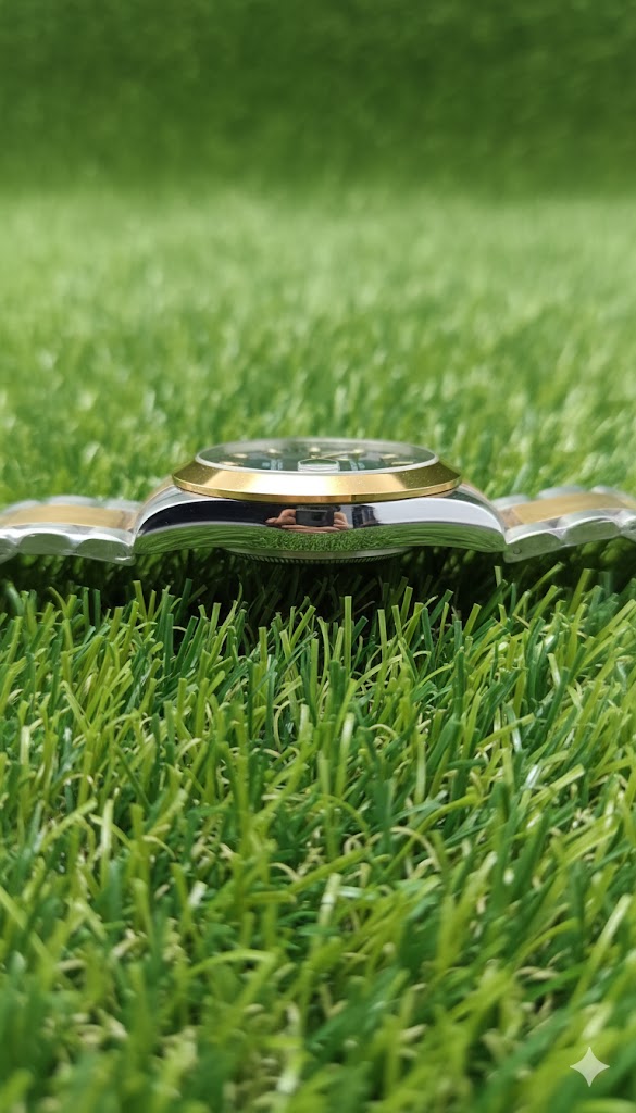 Rolex Date-just men's watch with Blue Plain Bezel Dialer - Rolex