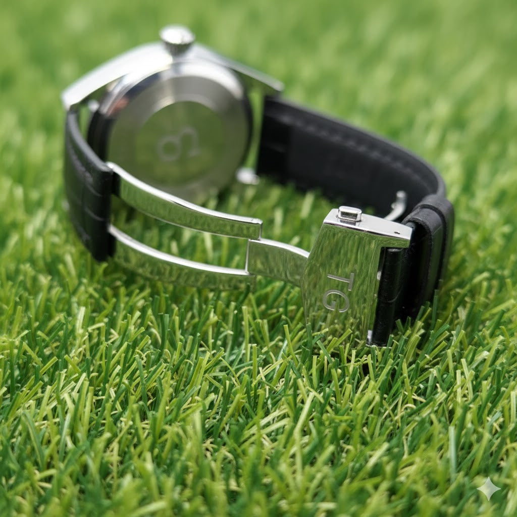 Tag Heuer Calibre 5 Black Belt Silver Bezel Black Dial